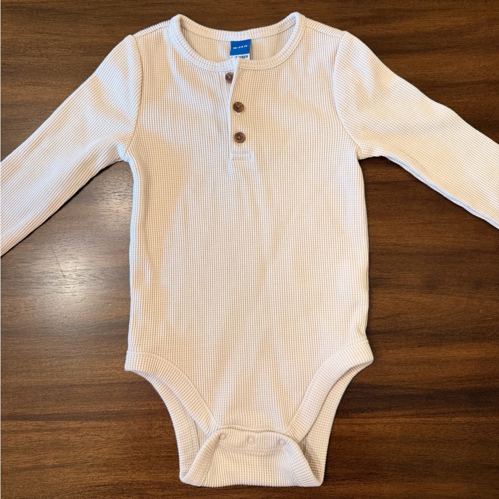 Waffle Long Sleeve Onesie